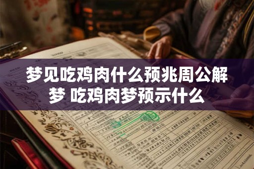 梦见吃鸡肉什么预兆周公解梦 吃鸡肉梦预示什么