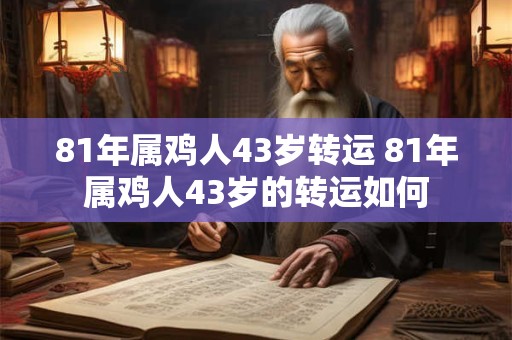 81年属鸡人43岁转运 81年属鸡人43岁的转运如何