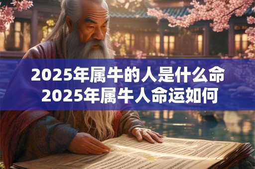 2025年属牛的人是什么命 2025年属牛人命运如何