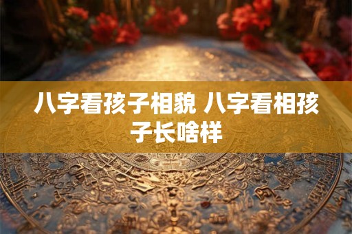 八字看孩子相貌 八字看相孩子长啥样