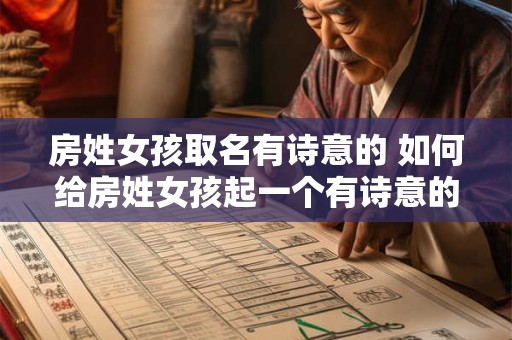 房姓女孩取名有诗意的 如何给房姓女孩起一个有诗意的名字