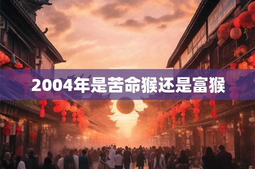 2004年是苦命猴还是富猴