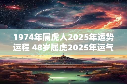 1974年属虎人2025年运势运程 48岁属虎2025年运气好吗