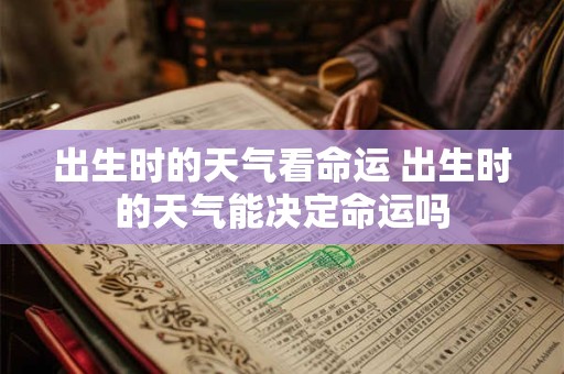 出生时的天气看命运 出生时的天气能决定命运吗