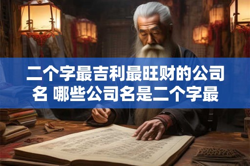 二个字最吉利最旺财的公司名 哪些公司名是二个字最吉利最旺财的