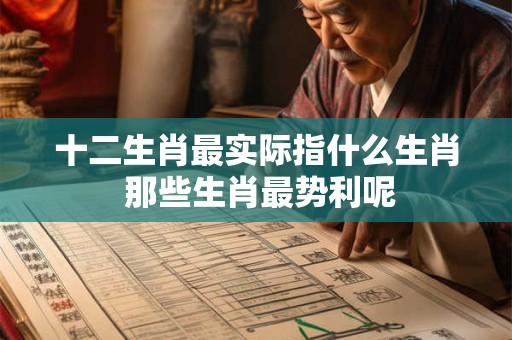 十二生肖最实际指什么生肖 那些生肖最势利呢 十二生肖最实际指什么生肖 那些生肖最势利呢