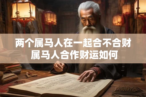 两个属马人在一起合不合财 属马人合作财运如何
