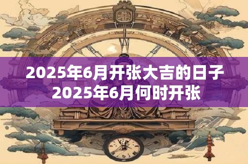 2025年6月开张大吉的日子 2025年6月何时开张