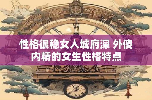 性格很稳女人城府深 外傻内精的女生性格特点
