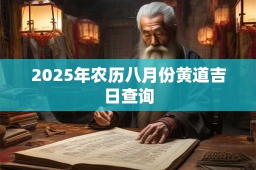 2025年农历八月份黄道吉日查询