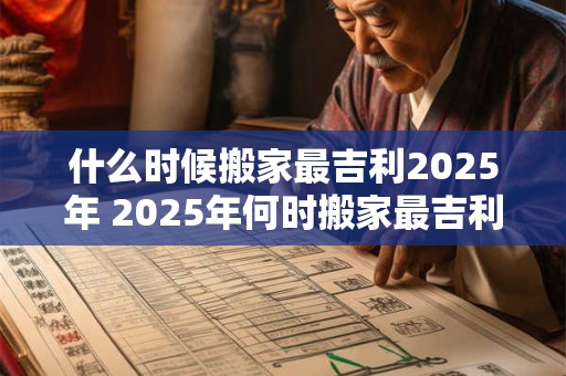 什么时候搬家最吉利2025年 2025年何时搬家最吉利