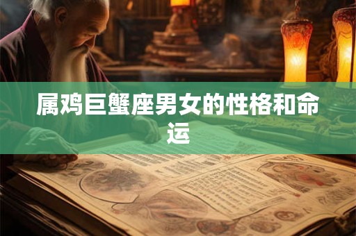 属鸡巨蟹座男女的性格和命运