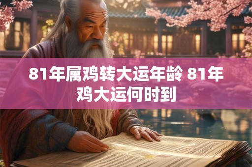 81年属鸡转大运年龄 81年鸡大运何时到