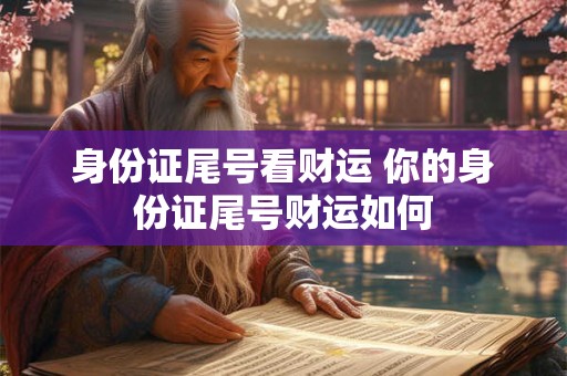 身份证尾号看财运 你的身份证尾号财运如何