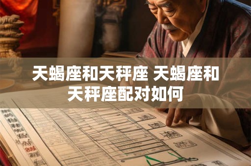 天蝎座和天秤座 天蝎座和天秤座配对如何