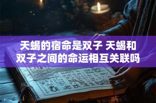 天蝎的宿命是双子 天蝎和双子之间的命运相互关联吗