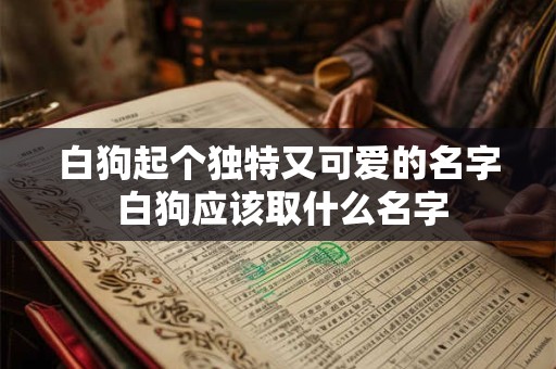 白狗起个独特又可爱的名字 白狗应该取什么名字