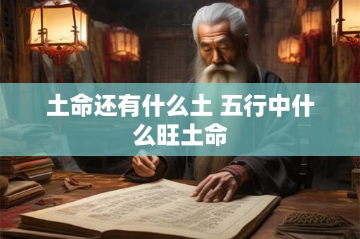 土命还有什么土 五行中什么旺土命