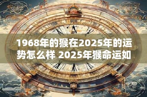 1968年的猴在2025年的运势怎么样 2025年猴命运如何