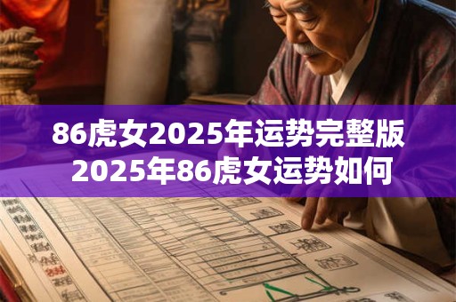 86虎女2025年运势完整版 2025年86虎女运势如何