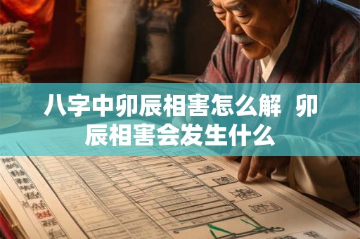 八字中卯辰相害怎么解  卯辰相害会发生什么