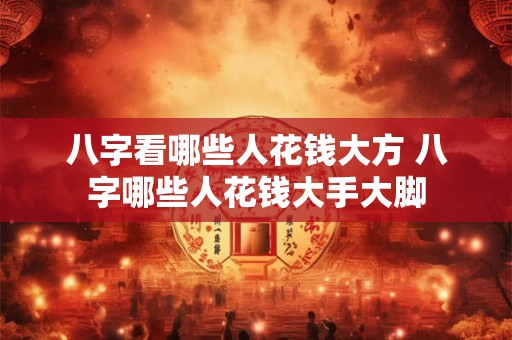 八字看哪些人花钱大方 八字哪些人花钱大手大脚