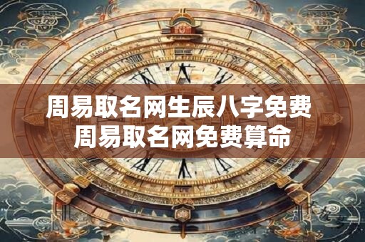 周易取名网生辰八字免费 周易取名网免费算命