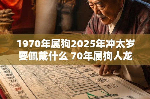 1970年属狗2025年冲太岁要佩戴什么 70年属狗人龙年犯太岁怎么化解