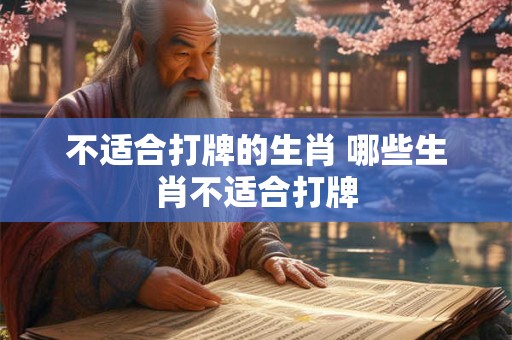 不适合打牌的生肖 哪些生肖不适合打牌