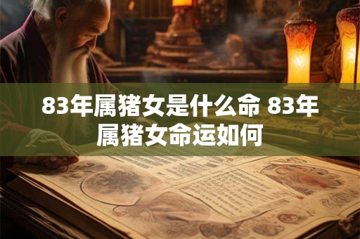 83年属猪女是什么命 83年属猪女命运如何