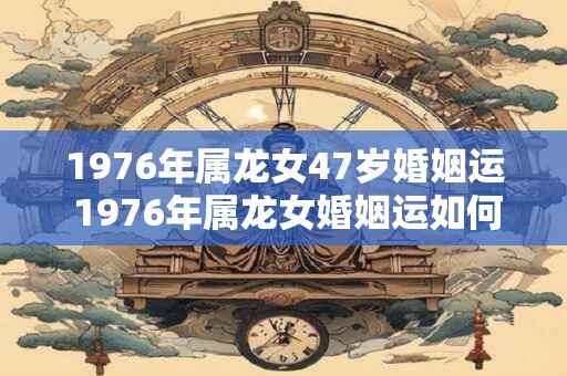 1976年属龙女47岁婚姻运 1976年属龙女婚姻运如何