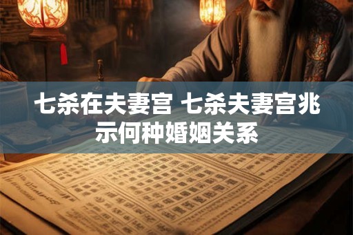 七杀在夫妻宫 七杀夫妻宫兆示何种婚姻关系
