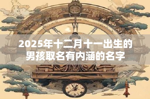2025年十二月十一出生的男孩取名有内涵的名字 2025年十二月十一出生的男孩取名有内涵的名字