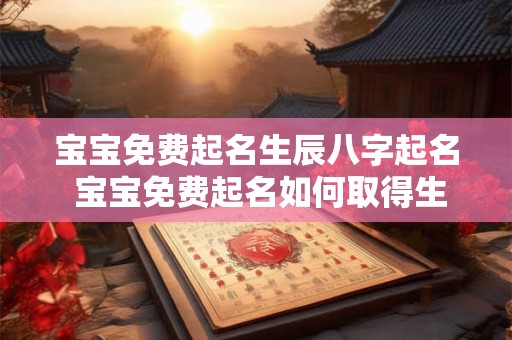 宝宝免费起名生辰八字起名 宝宝免费起名如何取得生辰八字