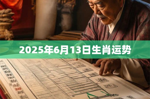 2025年6月13日生肖运势