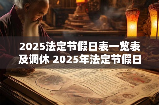 2025法定节假日表一览表及调休 2025年法定节假日调休规定