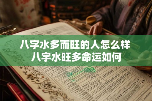 八字水多而旺的人怎么样 八字水旺多命运如何