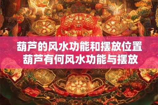 葫芦的风水功能和摆放位置 葫芦有何风水功能与摆放位置