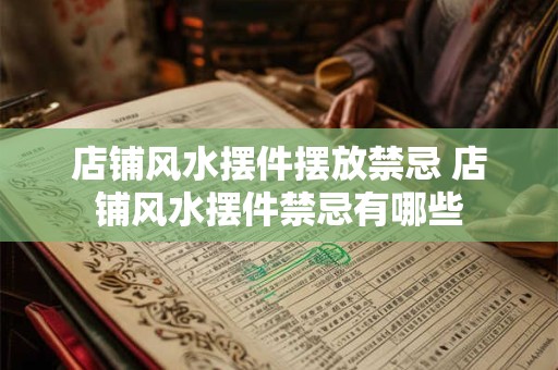 店铺风水摆件摆放禁忌 店铺风水摆件禁忌有哪些