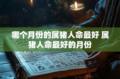 哪个月份的属猪人命最好 属猪人命最好的月份