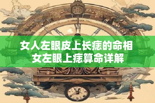 女人左眼皮上长痣的命相 女左眼上痣算命详解
