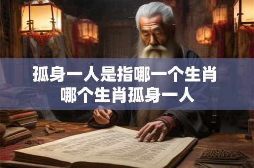 孤身一人是指哪一个生肖 哪个生肖孤身一人