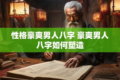 性格豪爽男人八字 豪爽男人八字如何塑造