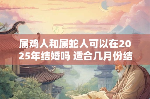 属鸡人和属蛇人可以在2025年结婚吗 适合几月份结婚