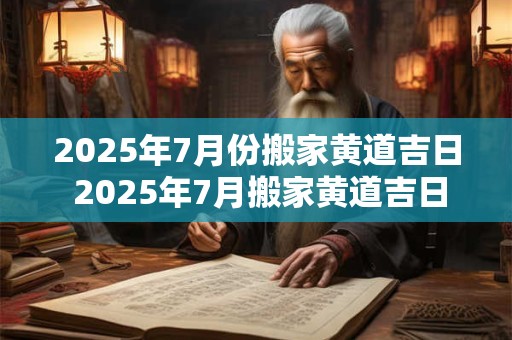 2025年7月份搬家黄道吉日 2025年7月搬家黄道吉日是哪天