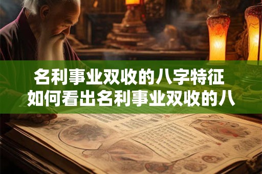 名利事业双收的八字特征 如何看出名利事业双收的八字特征