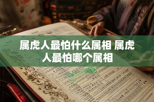 属虎人最怕什么属相 属虎人最怕哪个属相