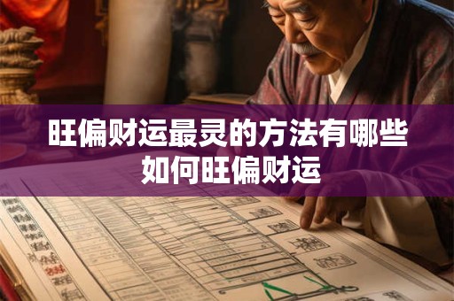 旺偏财运最灵的方法有哪些 如何旺偏财运