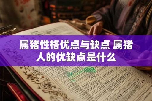 属猪性格优点与缺点 属猪人的优缺点是什么