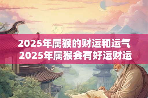 2025年属猴的财运和运气 2025年属猴会有好运财运吗